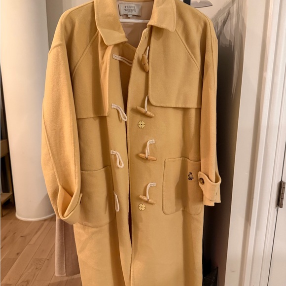 Teenie Weenie Yellow Wool Handmade Trench Coat - Picture 4 of 11